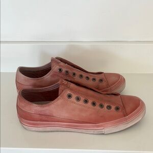Casual Red Slip-On Sneakers